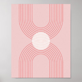 Boho  Roze en Rode RegenboogArch 1 Poster