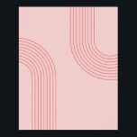 Boho Roze en Rode RegenboogArch 3 Poster<br><div class="desc">Boho Mid Century Modern Line Rainbow Arch Pink en Red 3</div>