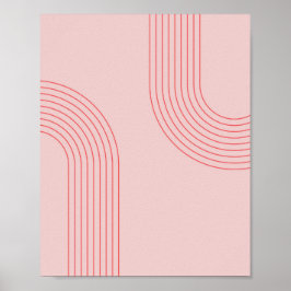 Boho  Roze en Rode RegenboogArch 3 Poster