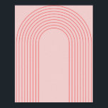 Boho Roze en Rode RegenboogArch 4 Poster<br><div class="desc">Boho Mid Century Modern Line Rainbow Arch Pink en Red 4</div>