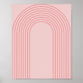 Boho  Roze en Rode RegenboogArch 4 Poster (Voorkant)