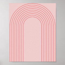 Boho  Roze en Rode RegenboogArch 4 Poster