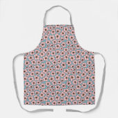 Boho roze en turquoise bloemendruk schort (Voorkant)