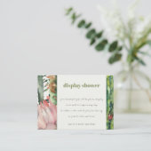 BOHO ROZE FLORALE WOESTIJN CACTUS DISPLAY BABY SHO INFORMATIEKAARTJE (Staand voorkant)