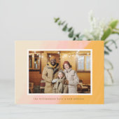 Boho Roze Geel We Zijn Verhuisd Nieuw Adres Foto Aankondiging (Staand voorkant)