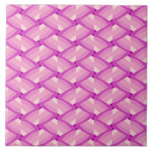 Boho Roze Geometrische Mid-Century Modern Tegeltje (Voorkant)