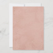 Boho Roze & Goud Bladgroen & Foto Kerstmis Feestdagenkaart (Achterkant)