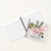Boho Roze Goud Rozen Bloemen Bruiloft Planning Notitieboek (Binnen)
