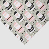 Boho Roze Groen Kerstman Kerstvakantie Xmas Tissuepapier (Detail)