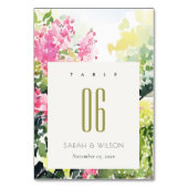 Boho Roze Groen Tropische Bougainvillea Huwelijk Kaart (Voorkant)