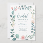 Boho Roze Groene Bloementuin Vrijgezellenfeest Kaart (Voorkant)