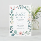 Boho Roze Groene Bloementuin Vrijgezellenfeest Kaart (Staand voorkant)