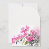 Boho Roze Groene Tropische Bougainvillea Verjaarda Kaart (Achterkant)