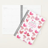Boho Roze Hart All Over Patroon Trouw Planner (Display)
