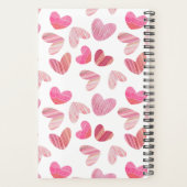 Boho Roze Hart All Over Patroon Trouw Planner (Achterkant)