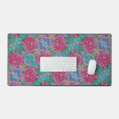 Boho roze hart bloemmotief leuke inspiratie bureaumat (Keyboard & Muis)