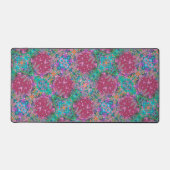 Boho roze hart bloemmotief leuke inspiratie bureaumat (Voorkant)