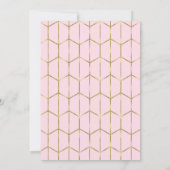 Boho roze hexagon Gold Geometric Glam Sweet 16 Kaart (Achterkant)