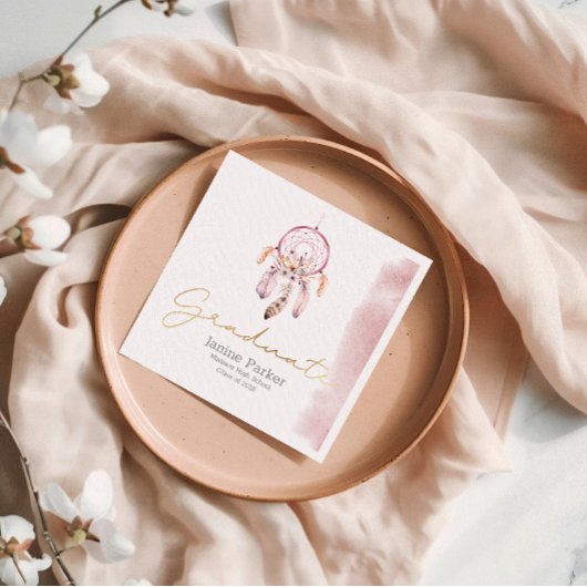 Boho Roze Jaar Afsluitingsfeest Servet
