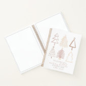 Boho roze kerstbomen Baby shower Notitieboek (Binnen)
