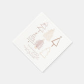 Boho roze kerstbomen Baby shower Servet (Hoek)