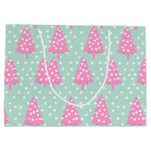 Boho Roze Kerstboom Groot Cadeauzakje (Achterkant)