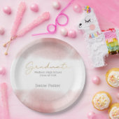 Boho Roze Klasse Jaar Afstudeerfeest Papieren Bordje (Feest)