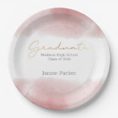 Boho Roze Klasse Jaar Afstudeerfeest Papieren Bordje (Voorkant)