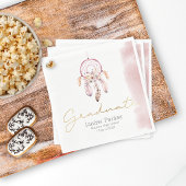 Boho Roze Klasse Jaar Afstudeerfeest Servet