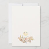 Boho Roze Kleine Dumpling Baby shower Invitation Kaart (Achterkant)