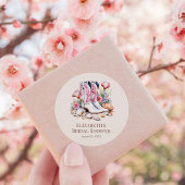 Boho Roze Kust Cowgirl Laarzen Bruidsfeest Ronde Sticker