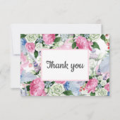 Boho roze lila blauw Bloemenpost BRUILOFT gunst RSVP Kaartje (Voorkant)