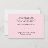 Boho roze lila blauw Bloemenpost BRUILOFT gunst RSVP Kaartje (Achterkant)