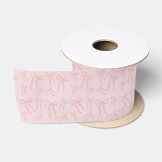 Boho Roze Lint Boogjes Patroon Op Poeder Blozend R
