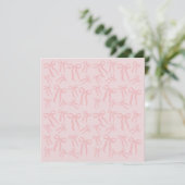 Boho Roze Lintelogen Patroon Op Poeder Blozen Roze Kaart (Staand voorkant)