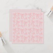 Boho Roze Lintelogen Patroon Op Poeder Blozen Roze Kaart (Voorkant / Achterkant in situ)