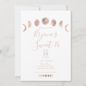 Boho Roze Maanfasen Modern Minimaal Zoete 16  Kaart (Voorkant)