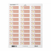 Boho Roze Madeliefje Bloem Retouradres Sticker (Full Sheet)
