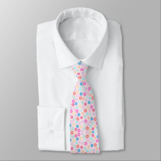 Boho Roze Madeliefjes Bloemen Patroon Stropdas