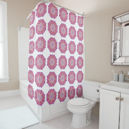  boho roze mandala douchegordijn