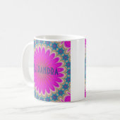 Boho Roze Mandala Koffiemok (Voorkant links)