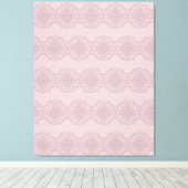Boho Roze Mandala Met de Hand Getekende Kunst Canv Canvas Afdruk (Insitu (Houten vloer))