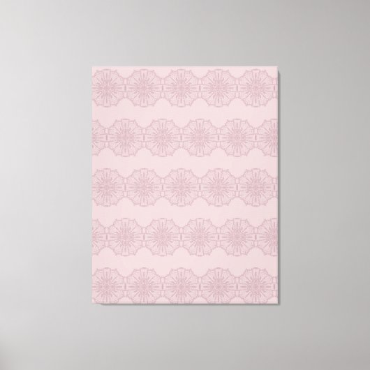 Boho Roze Mandala Met de Hand Getekende Kunst Canv Canvas Afdruk (Voorkant)