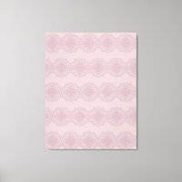 Boho Roze Mandala Met de Hand Getekende Kunst Canv