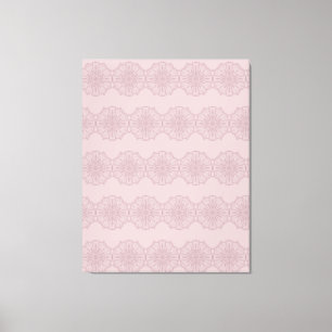 Boho Roze Mandala Met de Hand Getekende Kunst Canv Canvas Afdruk