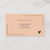 Boho roze marineblauw scriptvolgorde bedankt visitekaartje (Achterkant)