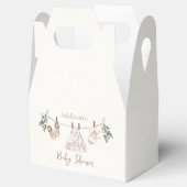 Boho roze Meisje Babykleding baby shower Bedankdoosjes (Geopend)