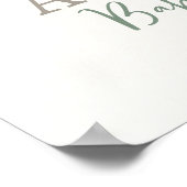 Boho Roze Meisje Babykleding Baby shower Welkom Poster (Hoek)