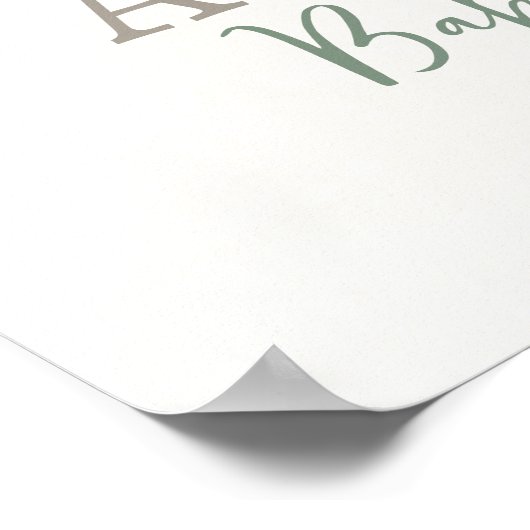 Boho Roze Meisje Babykleding Baby shower Welkom Poster (Hoek)