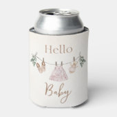 Boho roze Meisje Babykleding Blikjeskoeler (Blikje Voorkant)